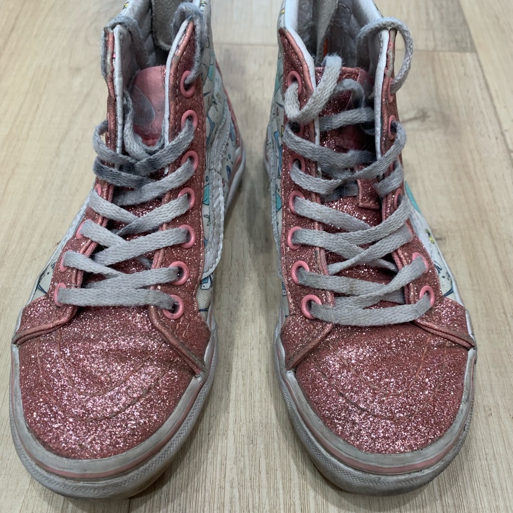 Little girls sparkly SK8 hi-top VANS